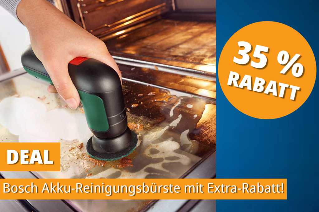 Image: Nie wieder Stress beim Putzen: Bosch Akku-ReinigungsbÃ¼rste mit Extra-Rabatt bei Amazon