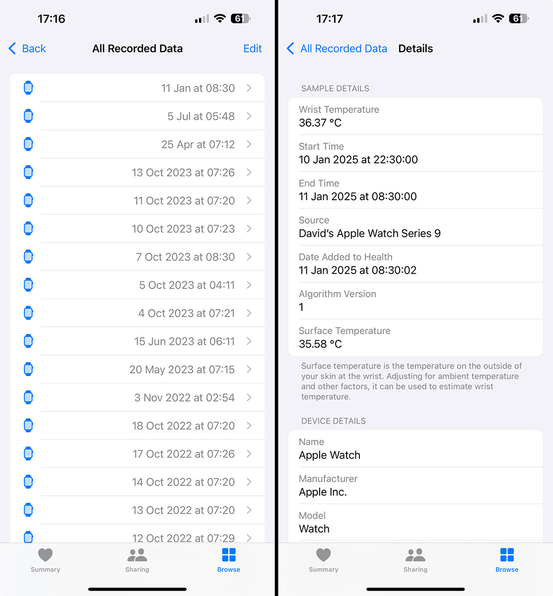 How to measure the wrist temperature on Apple Watch -iPhone reading value