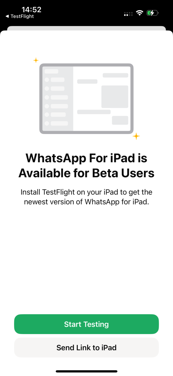 Whatsapp auf dem iPad kann man als Beta-Version testen