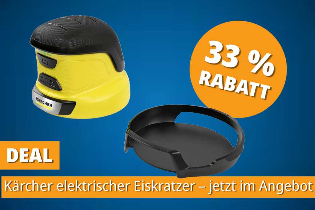 Image: Schluss mit Eiskratzen per Hand: Elektrischer Eiskratzer von KÃ¤rcher dank Coupon bei Amazon besonders gÃ¼nstig