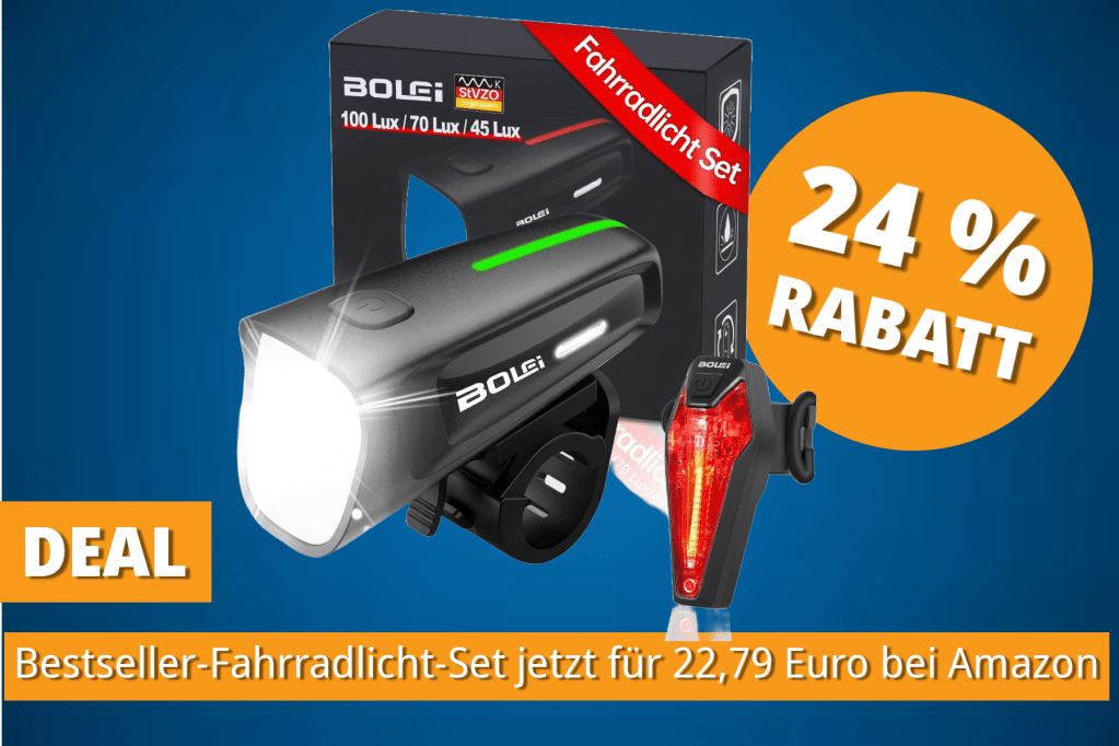 Image: Fahrradfahrer brauchen jetzt unbedingt dieses Bestseller Nr. 1 Fahrradlicht-Set, das Amazon zum Sonderpreis anbietet