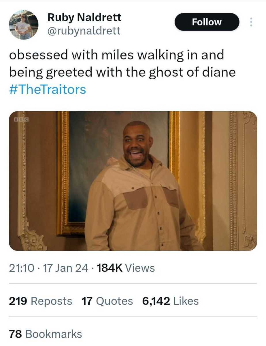 Miles on The Traitors season 2