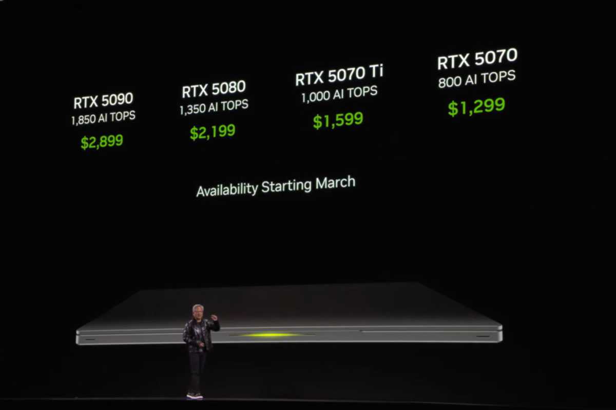 Nvidia presentation starting prices for RTX 50 series gaming laptops