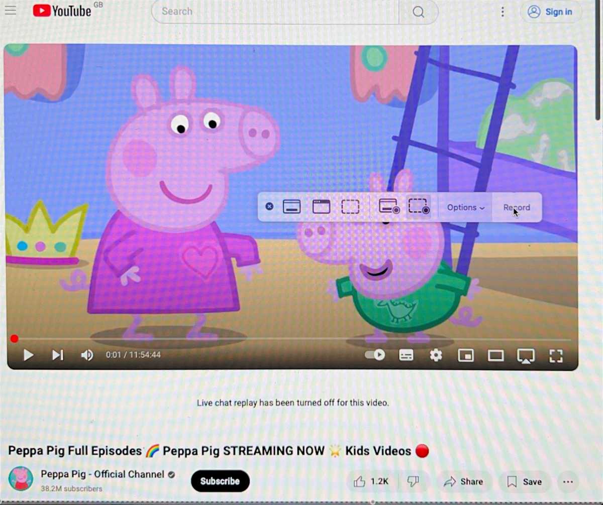 Record YouTube on Mac using Screengrab