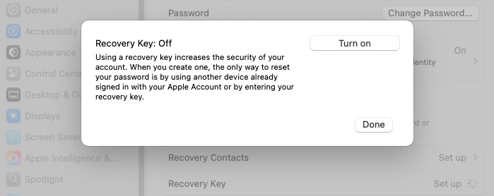 Recovery Key Apple ID