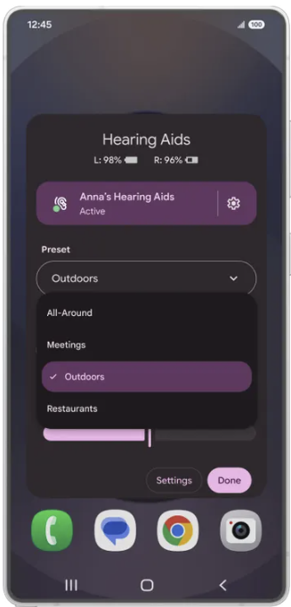 Android 15 hearing aid