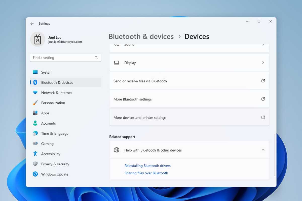 Windows 11 more device settings for floppy drives screenshot