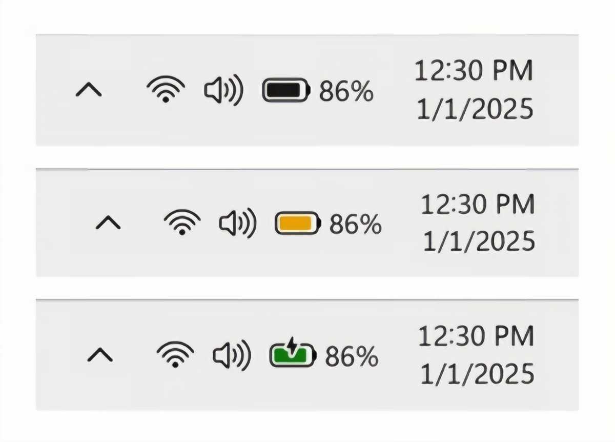 Windows 11 battery icons test