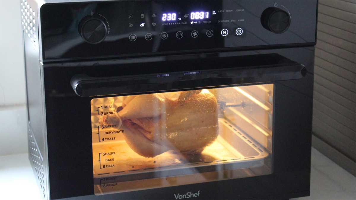 Cooking chicken on the rotisserie