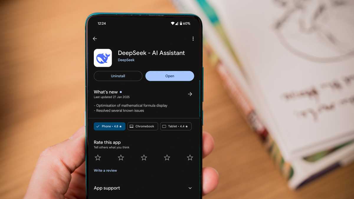 DeepSeek app on the Google Play Store