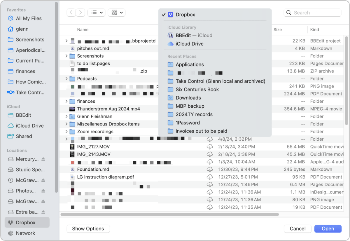 macOS open file