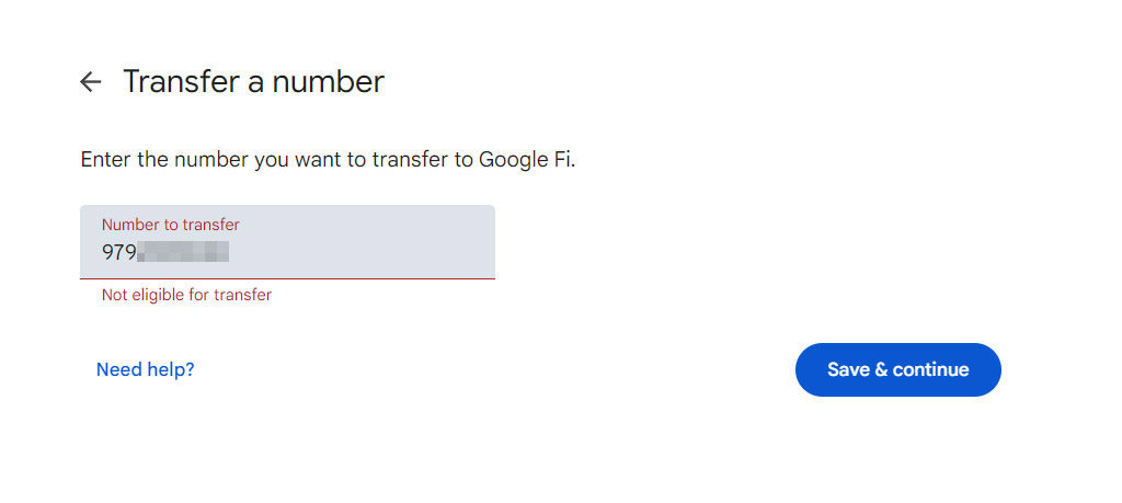 google fi transfer not eligible 