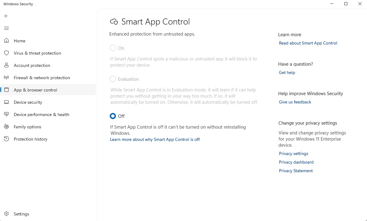 Smart App Control