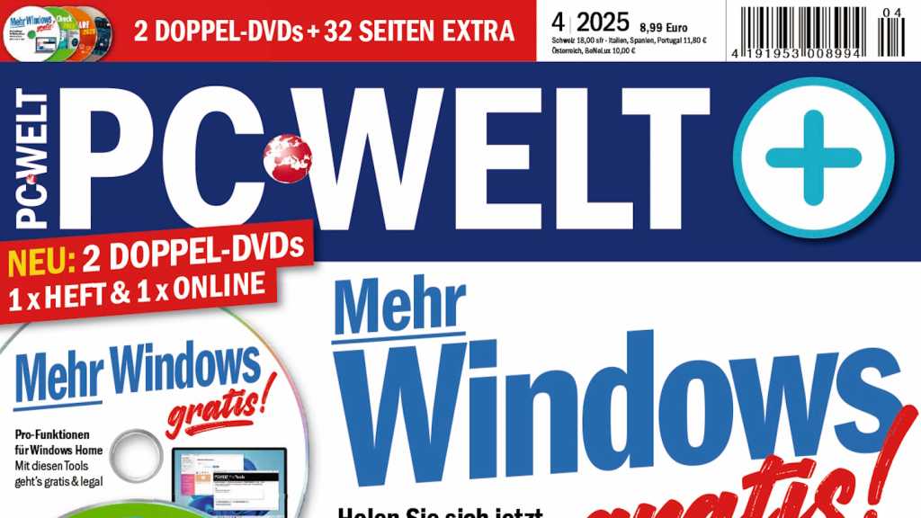 Image: PC-WELT 4/2025 jetzt am Kiosk: Mehr Windows gratis!