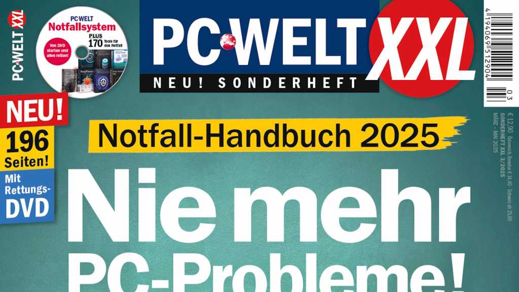 Image: PC-WELT XXL 3/2025: Notfall-Handbuch 2025 â jetzt am Kiosk