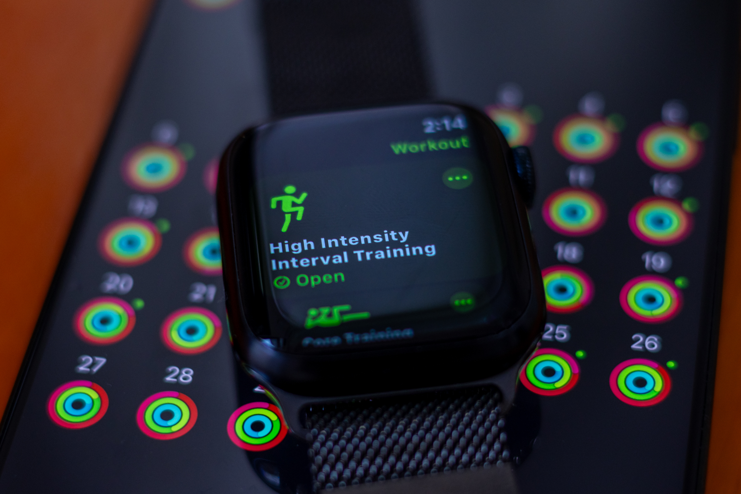 Apple Watch on an iPhone