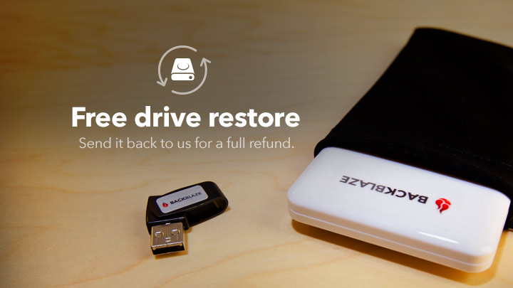 Backblaze free drive restore program promo