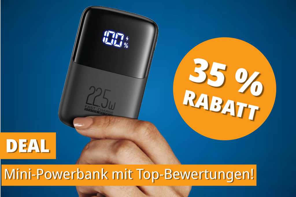 Image: Mini-Powerbank mit Schnellladefunktion fÃ¼r iPhone und Samsung fÃ¼r weniger als 20 Euro