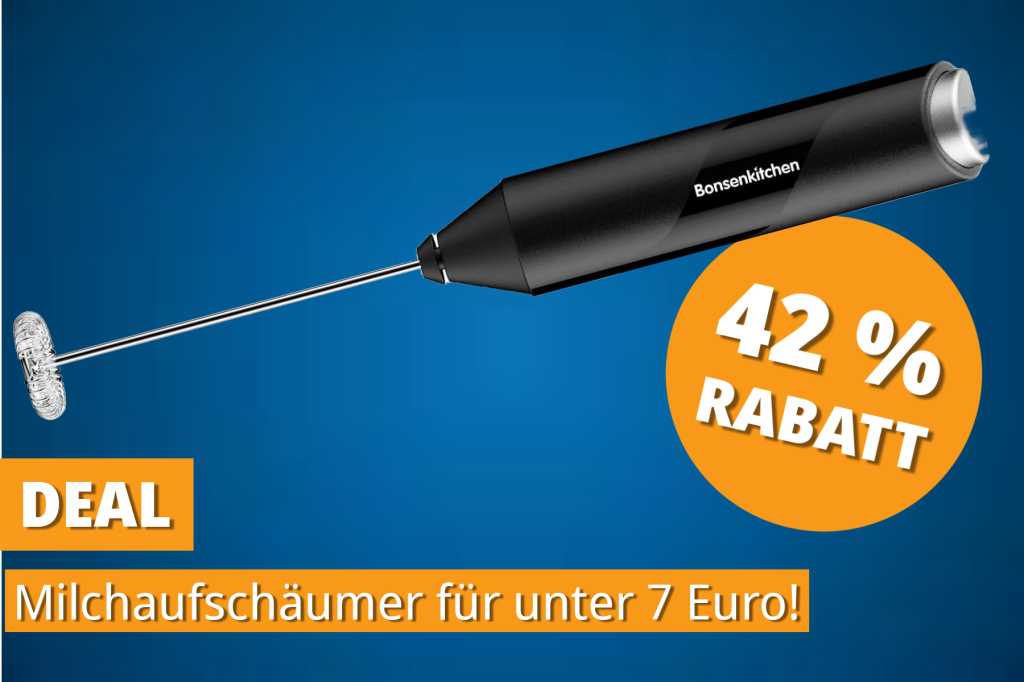 Image: Bestseller-MilchaufschÃ¤umer fÃ¼r unter 7 â¬ â Cremiger Schaum in Sekunden!