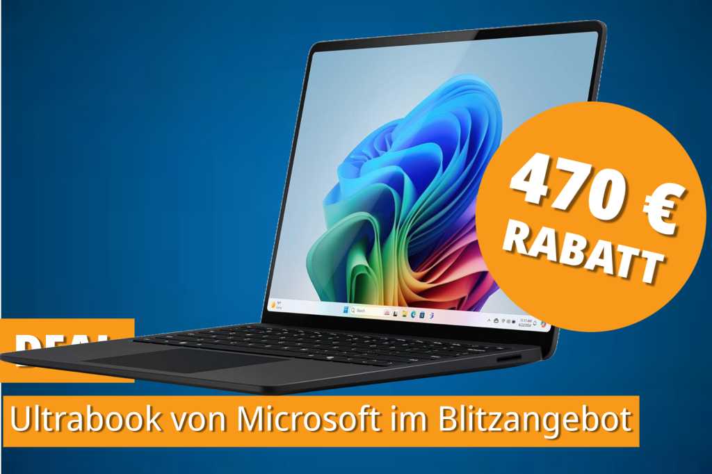 Image: Jetzt 470 Euro gÃ¼nstiger: Dieser Microsoft Laptop ist jetzt im Blitzangebot