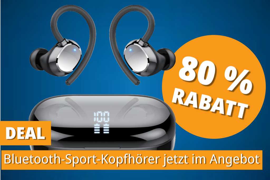 Image: 80 % Rabatt auf Bestseller: Sport-KopfhÃ¶rer mit Top-Sound fÃ¼r Ihr Workout