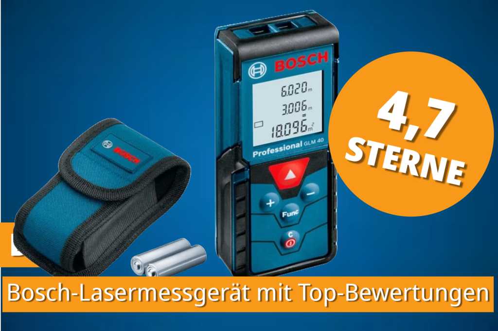 Image: PrÃ¤zise Messung fÃ¼r Bau und Heim: Bosch-LasermessgerÃ¤t mit 4,7 Sternen im Angebot