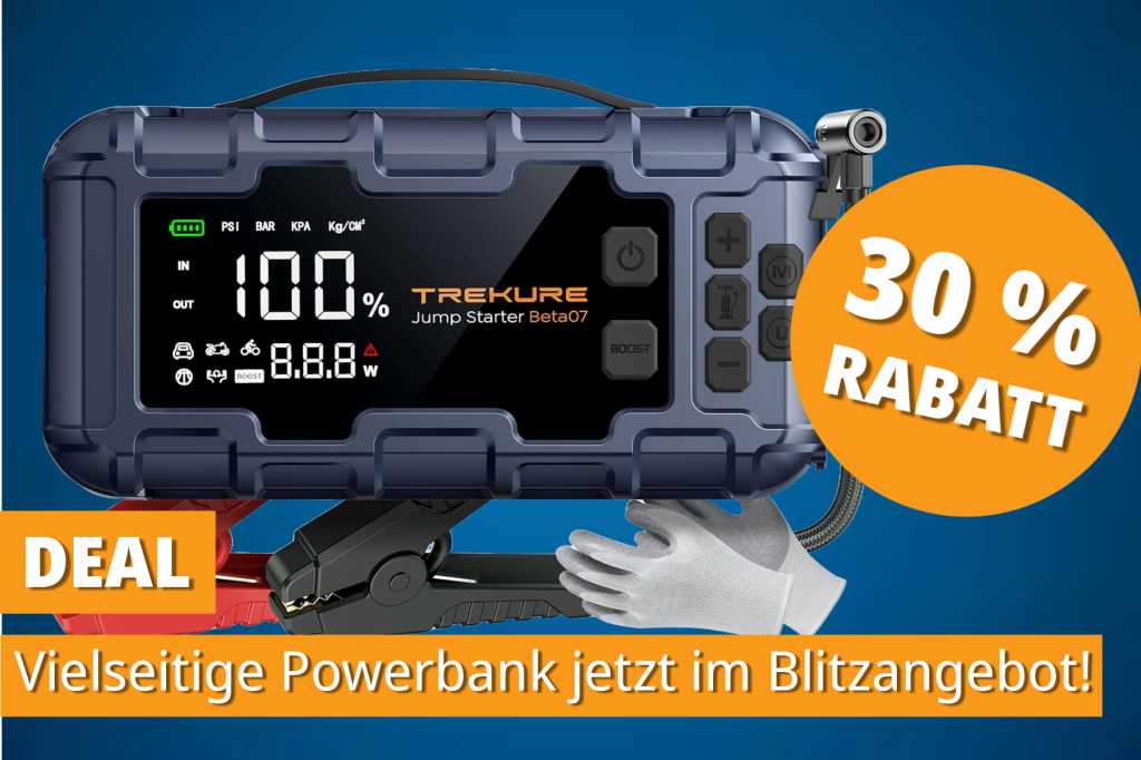 Image: Blitzangebot: Diese Powerbank startet Ihr Auto & pumpt Ihre Reifen auf