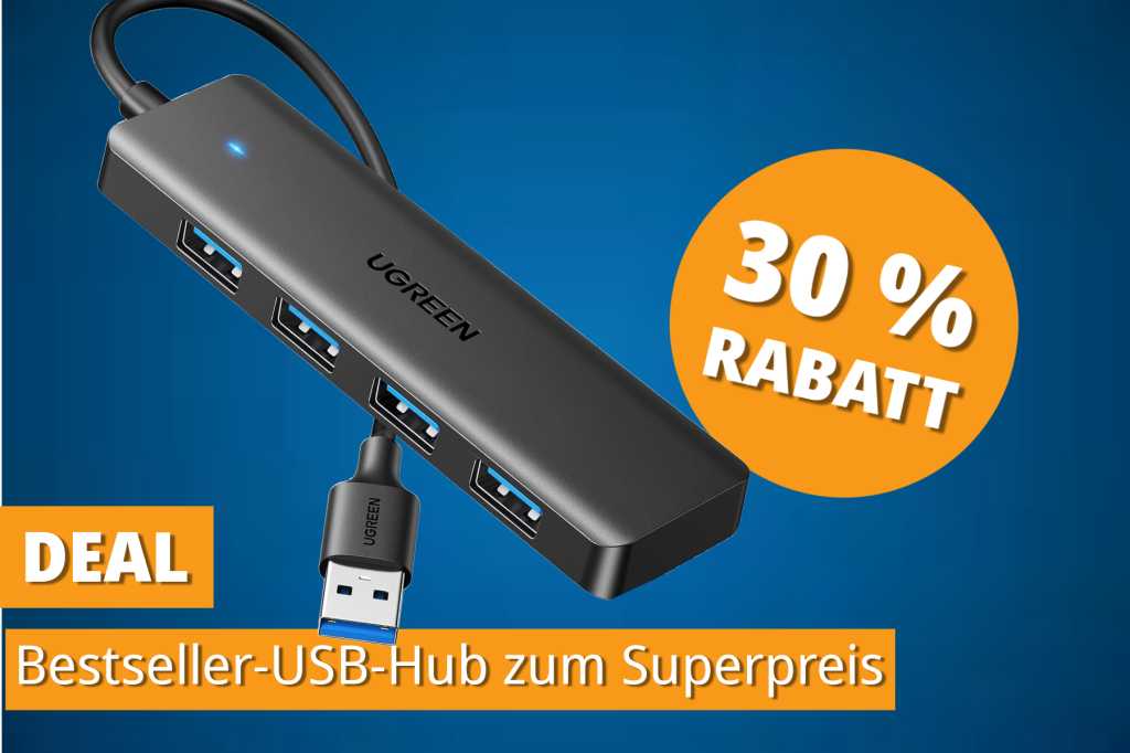 Image: Meistgekaufter USB-Hub von Ugreen mit 4 AnschlÃ¼ssen fÃ¼r unter 7 Euro