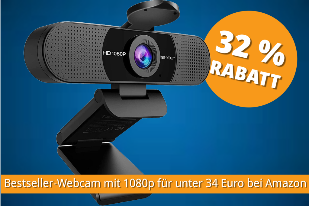 Image: Braucht fast jeder PC-Nutzer: Beliebteste Webcam auf Amazon gibt es jetzt fÃ¼r unter 34 Euro