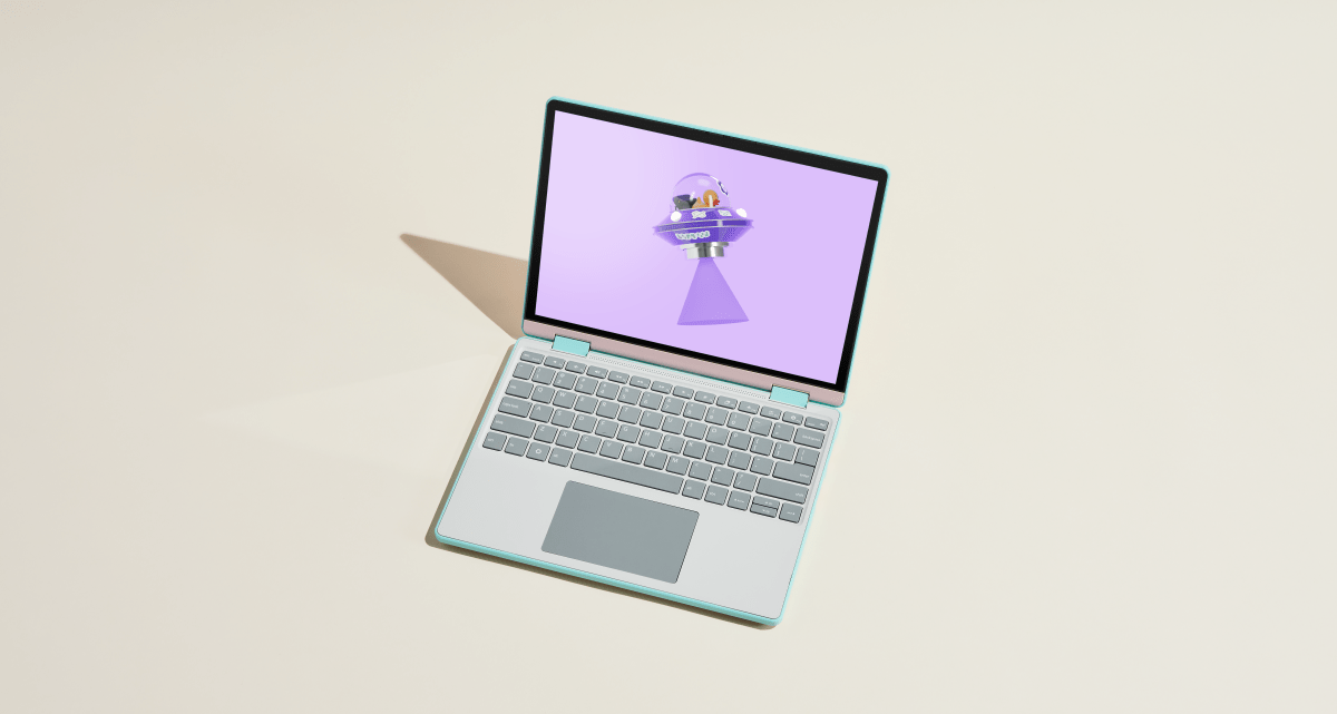 Framework Laptop 12 Hero TopDown Bubblegum withscreen