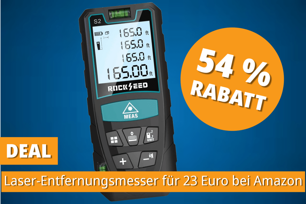 Image: Bosch kann einpacken: Laser-Entfernungsmesser mit 50 Meter Reichweite jetzt fÃ¼r 23 Euro bei Amazon