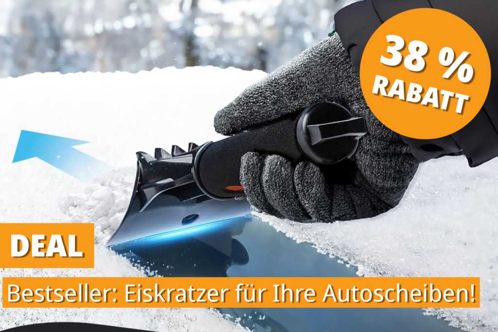 Image: Autofahrer aufgepasst: Amazon haut jetzt meistverkauften Eiskratzer fÃ¼r nur 8 Euro raus â mit 3 Jahre Geld-zurÃ¼ck-Garantie