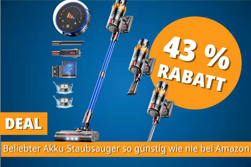 Image: Dyson kann einpacken: Beliebter Akku-Staubsauger mit 45.000 Pa Saugkraft fÃ¼r unter 130 Euro dank Coupon