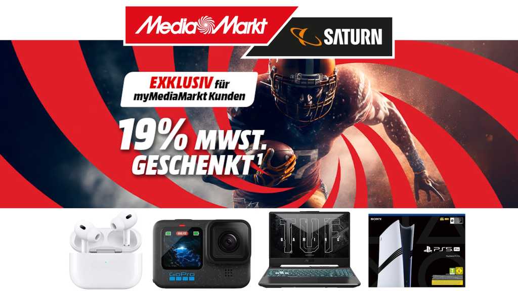 Image: Mehrwertsteuer geschenkt bei Media Markt & Saturn: Top-Deals zu PS5 Pro, Airpods, GoPro und mehr