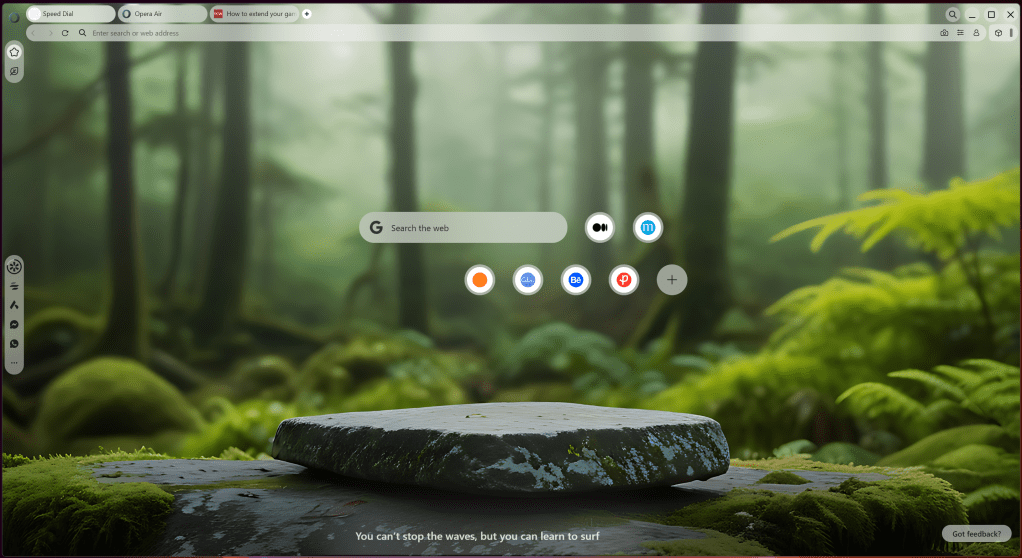 Image: Ein Webbrowser, der Stress abbaut? Klingt verrÃ¼ckt. Dann habe ich Opera Air ausprobiert