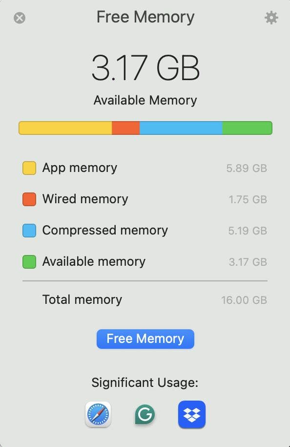 Parallels Toolbox clear memory