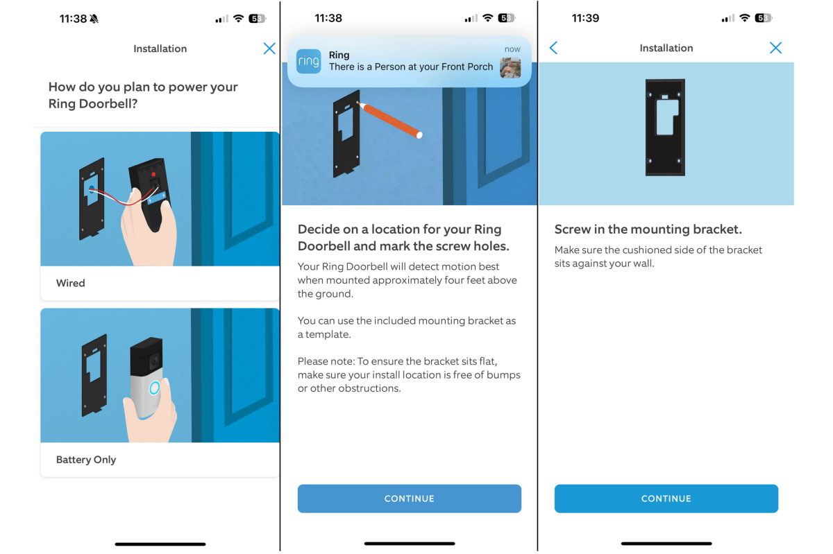 Ring Battery Doorbell app screenshots 1