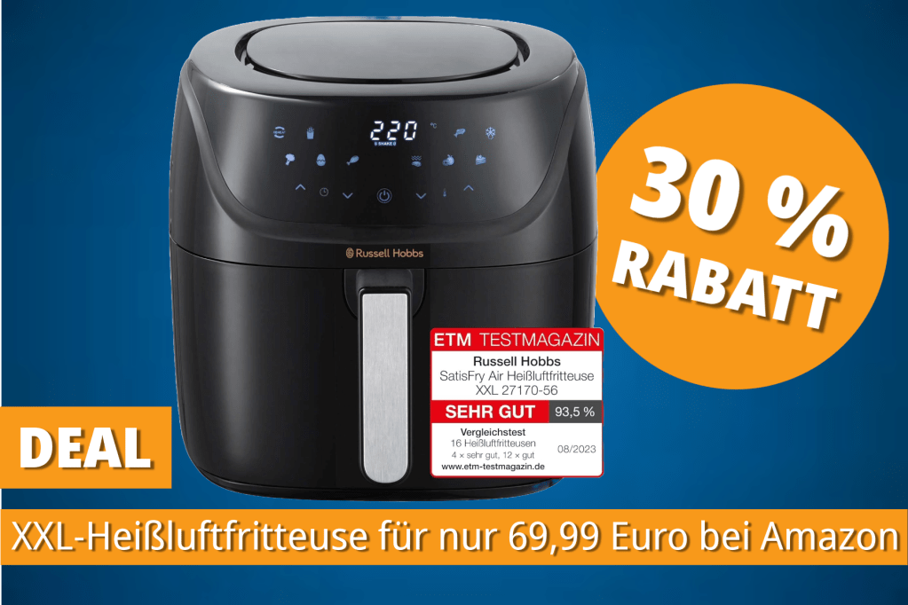 Image: Alles in einem: XXL-HeiÃluftfritteuse fÃ¼r nur 69,99 Euro bei Amazon