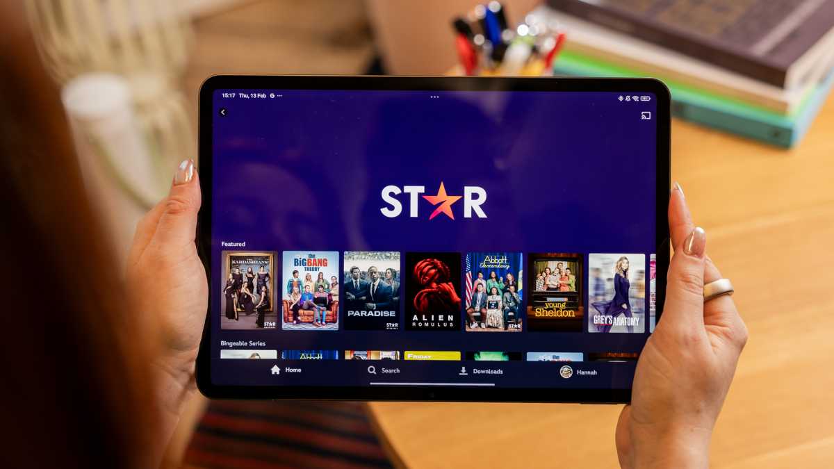 Disney+ Star section on a tablet - Streaming lifestyle shot