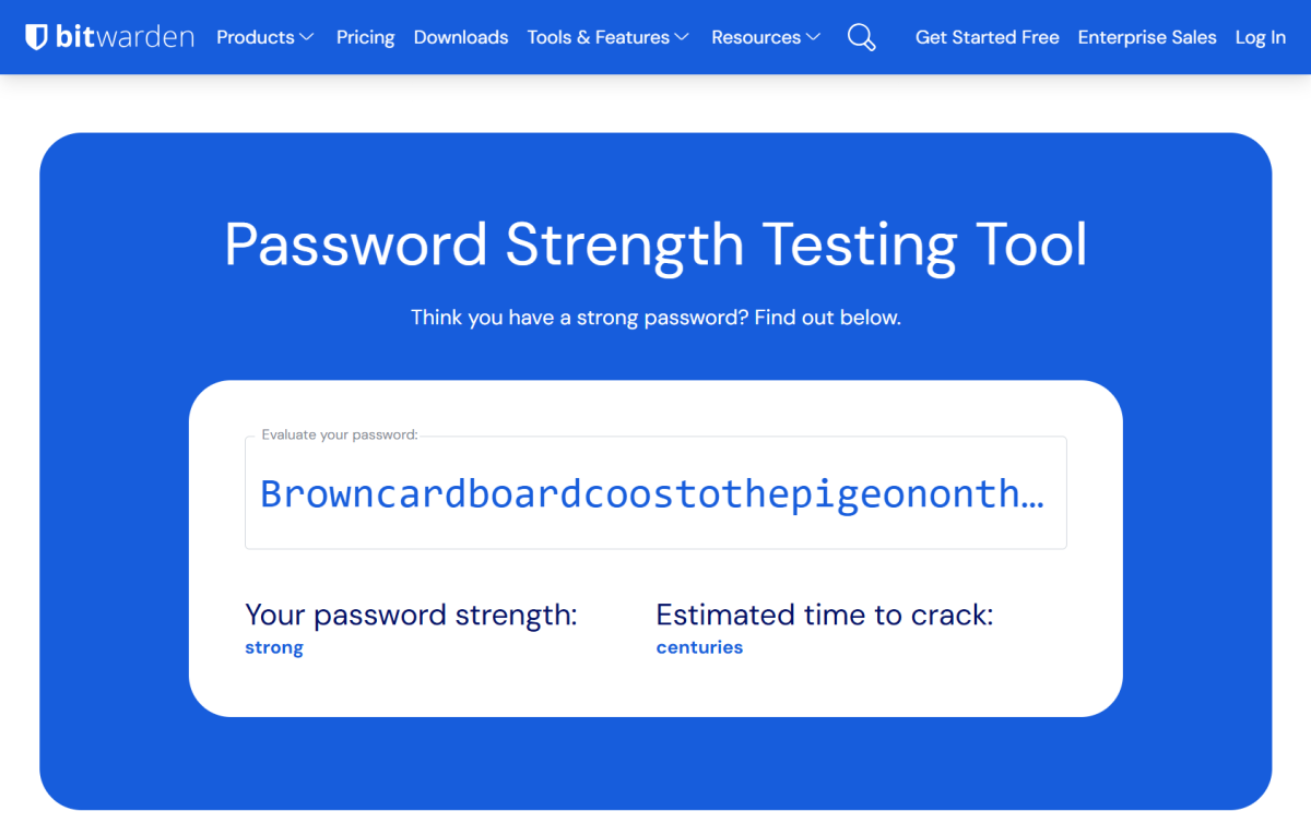 Bitwarden Password Strength Testing Tool