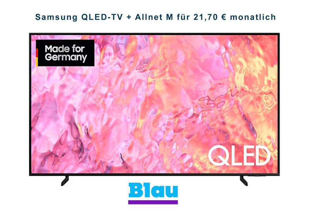 Image: 50 Zoll Samsung TV fast gratis mit Handytarif bei Blau: Insgesamt 500 Euro sparen