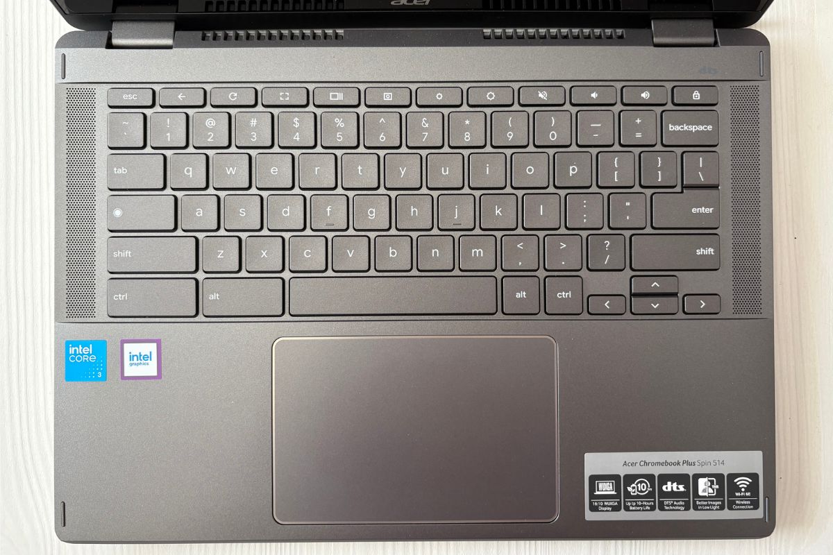 Acer Chromebook Plus Spin 514 keyboard