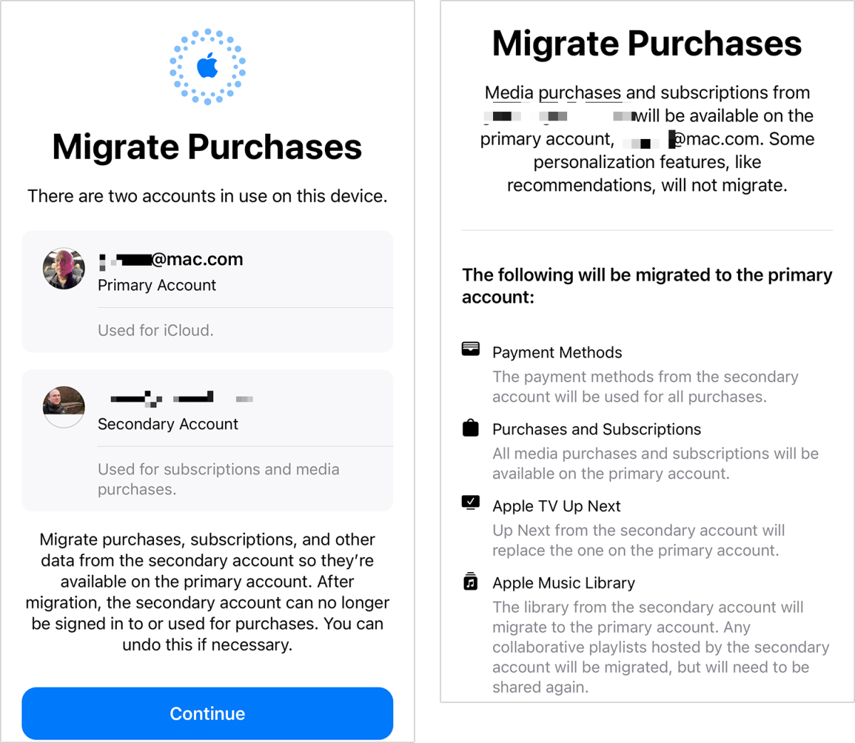 Migrate Purchases steps one and two