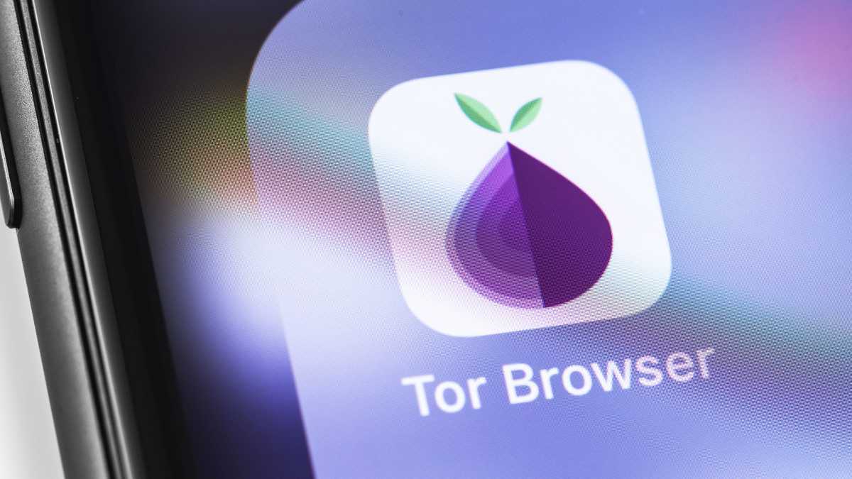 TOR Browser icon app on the screen