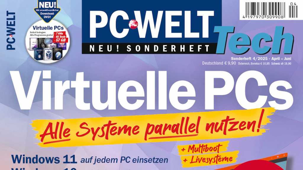Image: PC-WELT Sonderheft 4/2025 jetzt am Kiosk: Virtuelle PCs