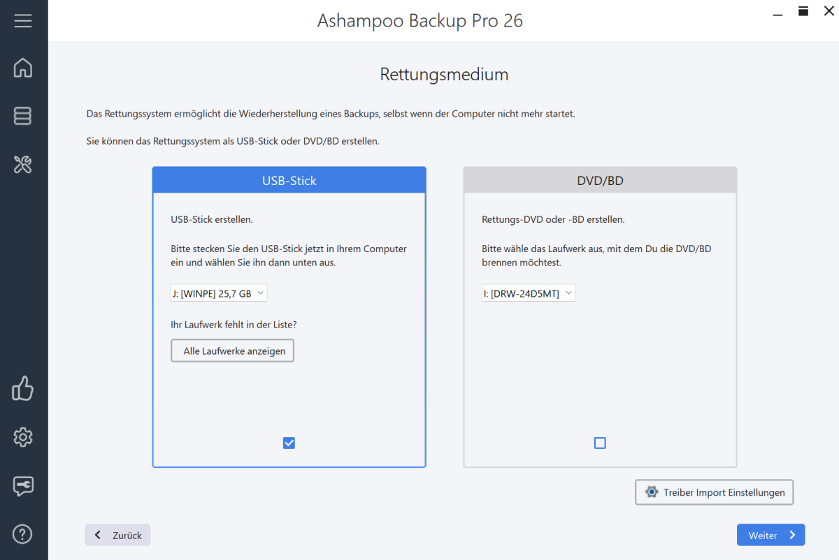 Ashampoo Backup Pro 26 - Rescue