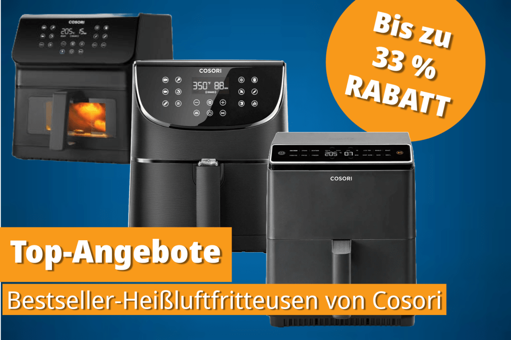 Image: Kochen ohne Fett: HeiÃluftfritteusen von Cosori zu absoluten Top-Preisen