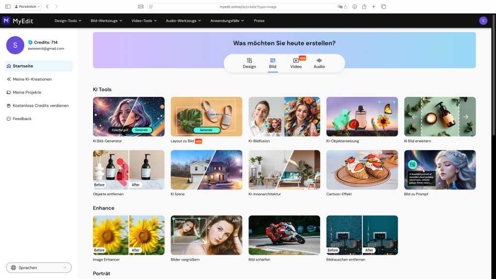 Image: MyEdit von Cyberlink im Test: Bildbearbeitung, Audioschnitt und zahlreiche KI-Tools