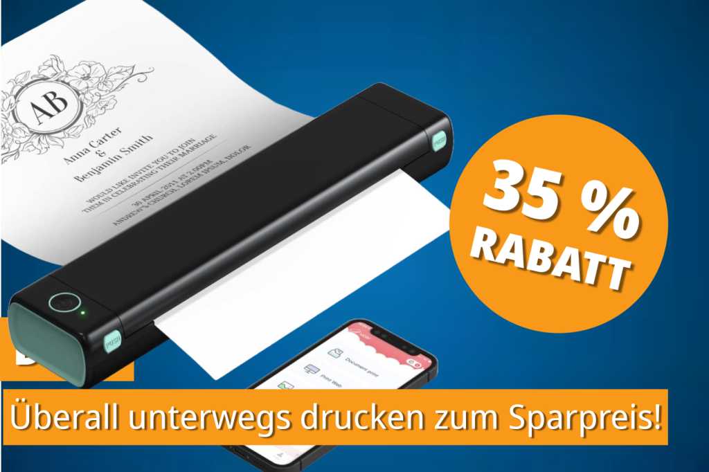 Image: Drucken Ã¼berall & jederzeit: Dieser mobile A4-Drucker ist jetzt im Angebot!