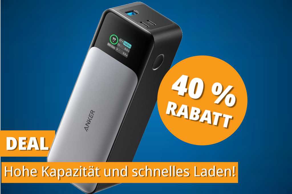 Image: LÃ¤dt Ihren Laptop schneller als eine Steckdose â Ankers 140W Powerbank im Angebot!